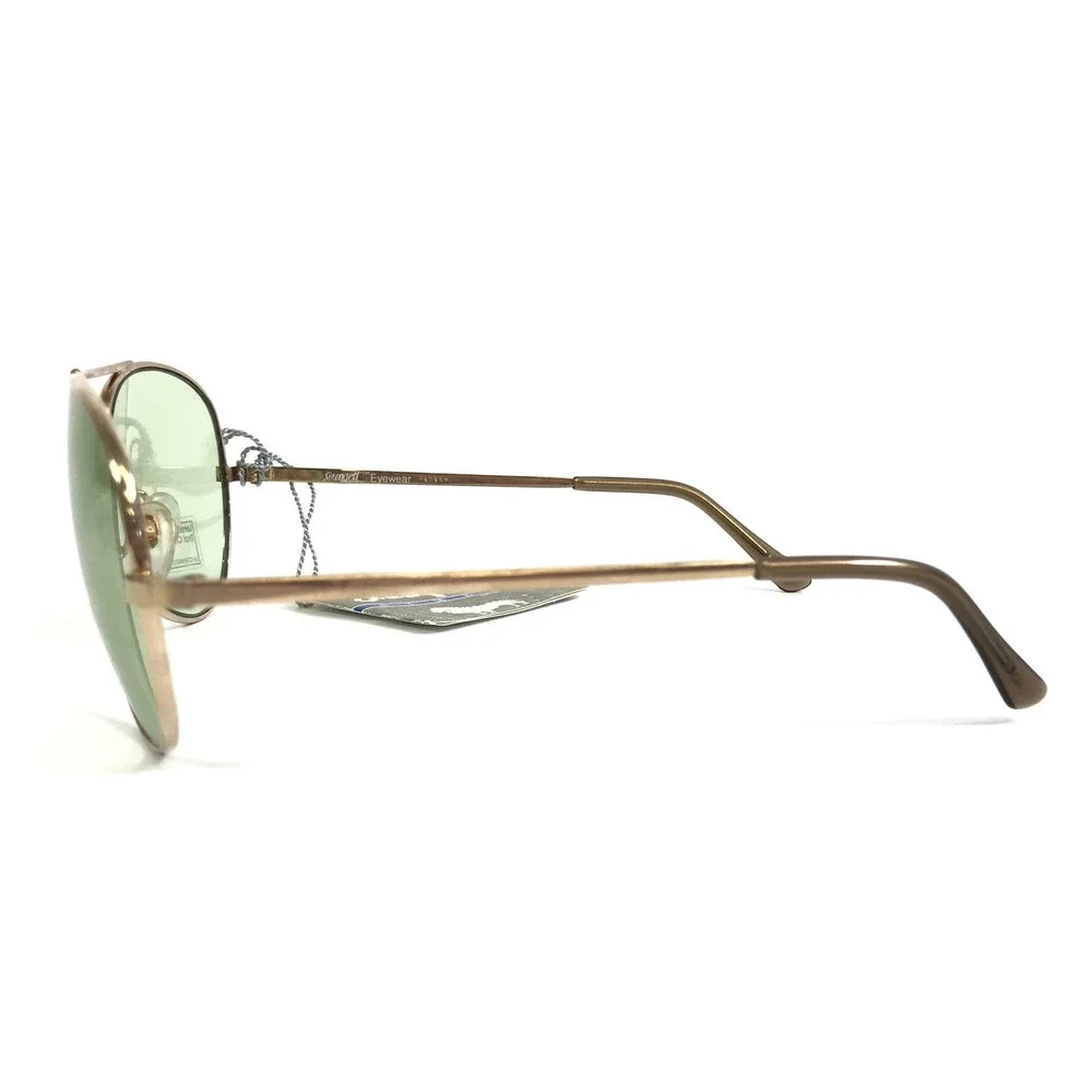 Vintage Serengeti Sunglasses 6055M Mens Gold Green Aviator Simba Photochromic